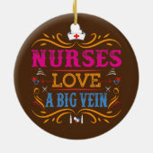 Krankenschwestern Liebe Eine schöne Stadt Keramik Ornament (Hinten)