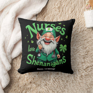 Krankenschwestern lieben Schabernack – St. Patrick Kissen