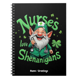 Krankenschwestern lieben Schabernack – St. Patrick Notizblock