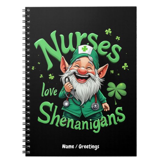 Krankenschwestern lieben Schabernack – St. Patrick Notizblock (Vorderseite)