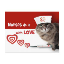 Krankenschwestern machen das mit Liebe. Funny Kitt