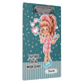 Krankenschwestern machen das mit Liebe. Geschenk f Klemmbrett (Rechts)