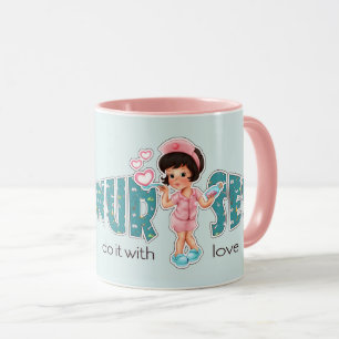 Krankenschwestern machen das mit Liebe. Geschenk f Tasse