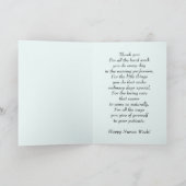 Krankenschwestern machen das mit Liebe. Niedliche  Dankeskarte (Innenseite)