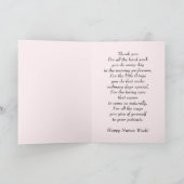 Krankenschwestern machen das mit Liebe. Niedliche  Dankeskarte (Innenseite)