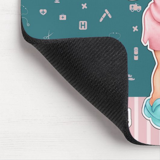Krankenschwestern machen das mit Liebe. Niedliche  Mousepad (Ecke)