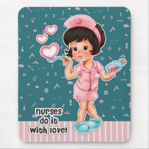 Krankenschwestern machen das mit Liebe. Niedliche  Mousepad