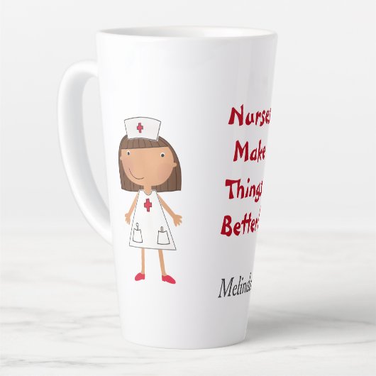 Krankenschwestern machen die Dinge besser Milchtasse (Linke Ecke)