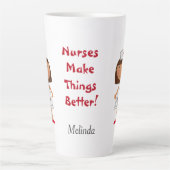 Krankenschwestern machen die Dinge besser Milchtasse (Vorderseite)