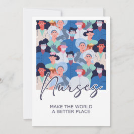 Krankenschwestern machen die Welt zu einem bessere Dankeskarte