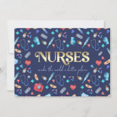 Krankenschwestern machen die Welt zu einem bessere Karte (Vorderseite)