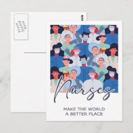 Krankenschwestern machen die Welt zu einem bessere Postkarte