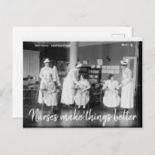 Krankenschwestern machen Dinge besser Postkarte (Vorne/Hinten)