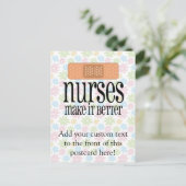 Krankenschwestern machen es besser, Bandage Postkarte (Stehend Vorderseite)