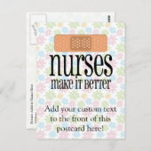 Krankenschwestern machen es besser, Bandage Postkarte (Vorne/Hinten)