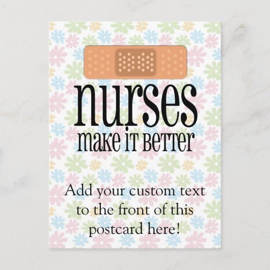 Krankenschwestern machen es besser, Bandage Postkarte (Vorderseite)
