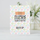 Krankenschwestern machen es besser, Bandage RSVP Karte (Stehend Vorderseite)