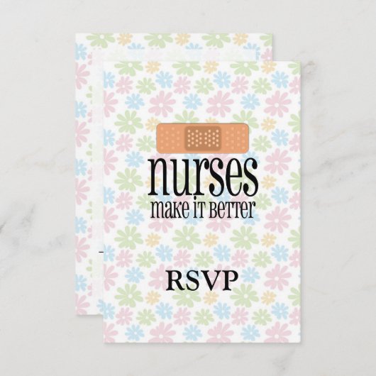 Krankenschwestern machen es besser, Bandage RSVP Karte (Vorne/Hinten)
