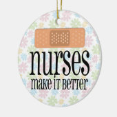 Krankenschwestern machen es besser, Verband Keramik Ornament (Links)