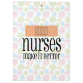 Krankenschwestern machen es besserer, niedlicher klemmbrett (Rückseite)