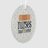 Krankenschwestern machen es besserer, niedlicher ornament (Vorderseite)