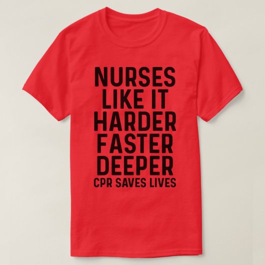 Krankenschwestern mögen es schneller 2 T-Shirt (Design vorne)