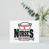 Krankenschwestern nennen die Erschießungen Postkarte (Stehend Vorderseite)