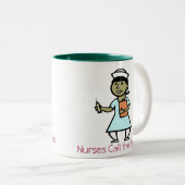 Krankenschwestern nennen die Schuss-Tasse! Zweifarbige Tasse (VorderseiteRechts)