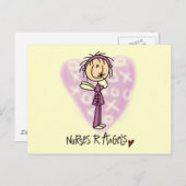 Krankenschwestern R. Engel Tshirts und Geschenke Postkarte (Vorne/Hinten)