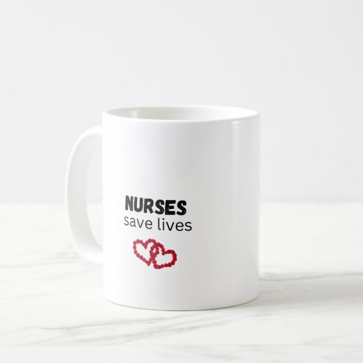 Krankenschwestern rettete Leben Kaffeetasse (Vorderseite Links)