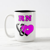 Krankenschwestern RN-Sorgfalt Zweifarbige Tasse (Links)