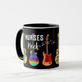 Krankenschwestern rocken die Abschlussfeier Tasse (Vorderseite Links)