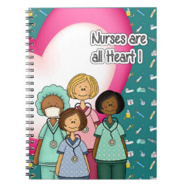 Krankenschwestern sind alle Herzgeschenke Notizblock
