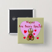 Krankenschwestern sind BEARY spezielle Button (Vorne & Hinten)