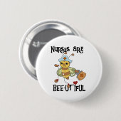 Krankenschwestern sind Biene-utiful Hummel Button (Vorne & Hinten)