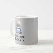 Krankenschwestern sind Coole Katzen Grau Funny Cat Kaffeetasse (Vorderseite Links)