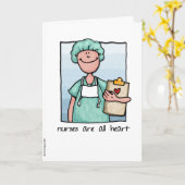 Krankenschwestern sind das Herz Karte (Gelbe Blume)