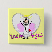 Krankenschwestern sind Engel Button (Vorderseite)