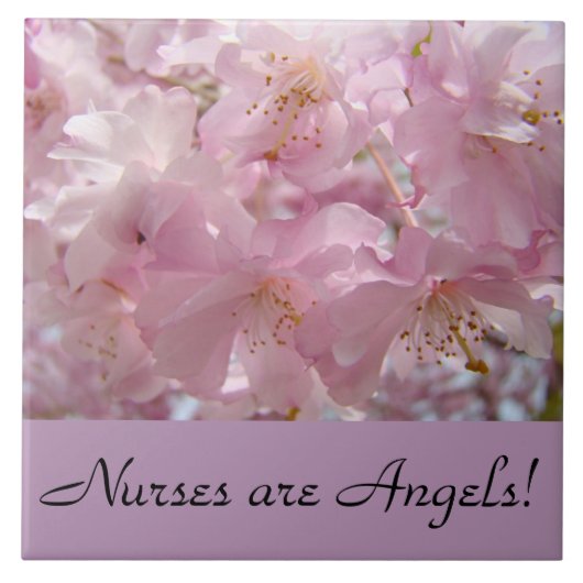 Krankenschwestern sind Engel! Geschenke Fliese (Vorderseite)