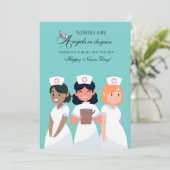 Krankenschwestern sind Engel in versteckter Karte (Stehend Vorderseite)