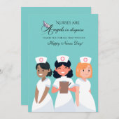 Krankenschwestern sind Engel in versteckter Karte (Vorne/Hinten)