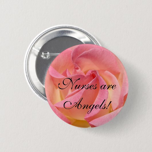 Krankenschwestern sind Engel! Knöpfe, die rosa Button (Vorne & Hinten)