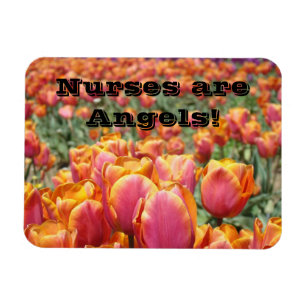 Krankenschwestern sind Engel! Magnete Bunte Tulpen