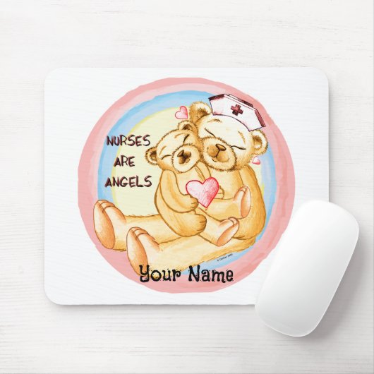 Krankenschwestern sind Engel Mousepad (Mit Mouse)