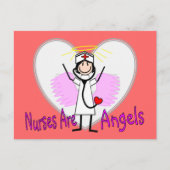 Krankenschwestern sind Engel Postkarte (Vorderseite)