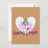 Krankenschwestern sind Engel Postkarte (Vorne/Hinten)