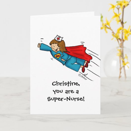 Krankenschwestern sind Helder - glücklicher Karte (Gelbe Blume)