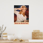 Krankenschwestern sind jetzt nötig, Vintage Kriegs Poster (Küche)