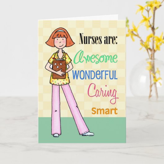 Krankenschwestern sind - karte (Gelbe Blume)