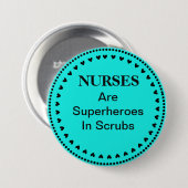 Krankenschwestern sind Superhelden Button (Vorne & Hinten)